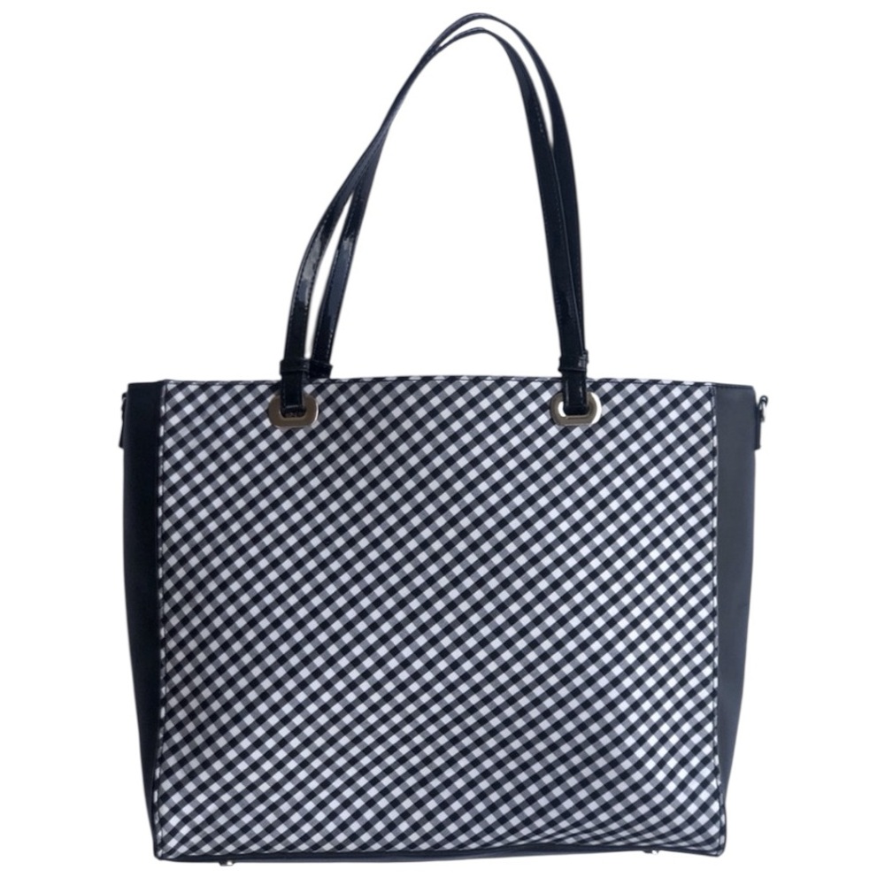 White House Black Market Gingham Tote Bag